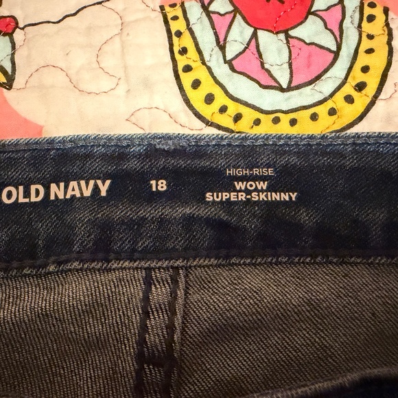 NWT Old Navy High-Waisted Wow Super-Skinny Jeans 18 Regular, Dark Wash - Picture 5 of 7